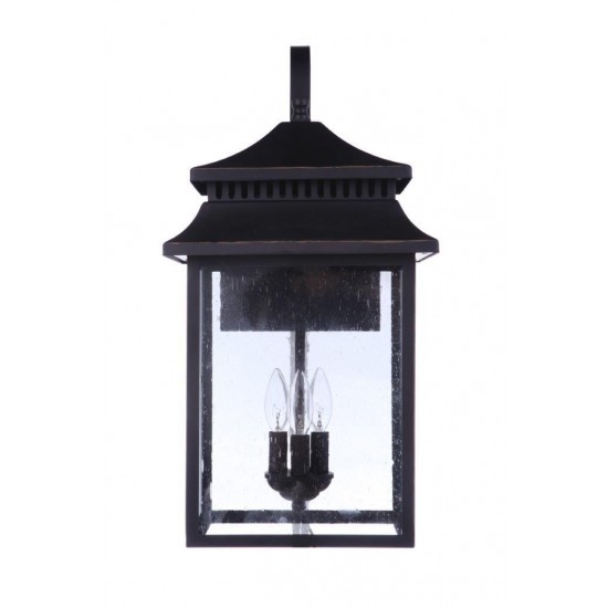 Crossbend Extra Large Outdoor Lantern, Textured Matte Black 3x60Watt