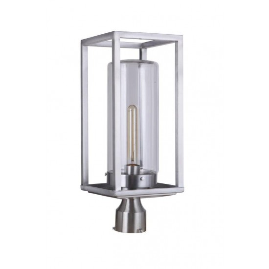 Neo Outdoor Post 1 Light Satin Aluminum