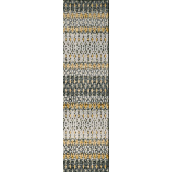 Brisbane BR1 Pewter 2'3" x 7'6" Runner Rug