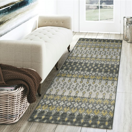 Brisbane BR1 Pewter 2'3" x 7'6" Runner Rug