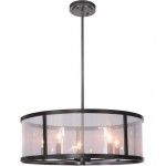 Danbury 5 Light Pendant in Matte Black