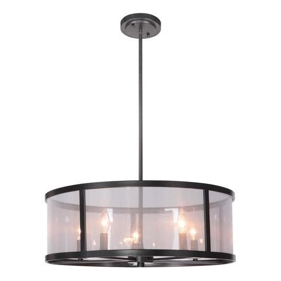 Danbury 5 Light Pendant in Matte Black