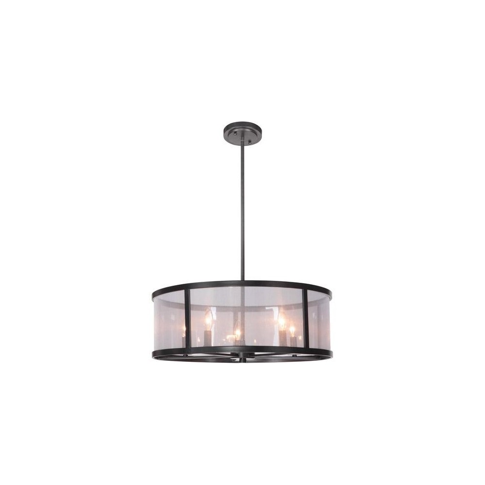 Danbury 5 Light Pendant in Matte Black