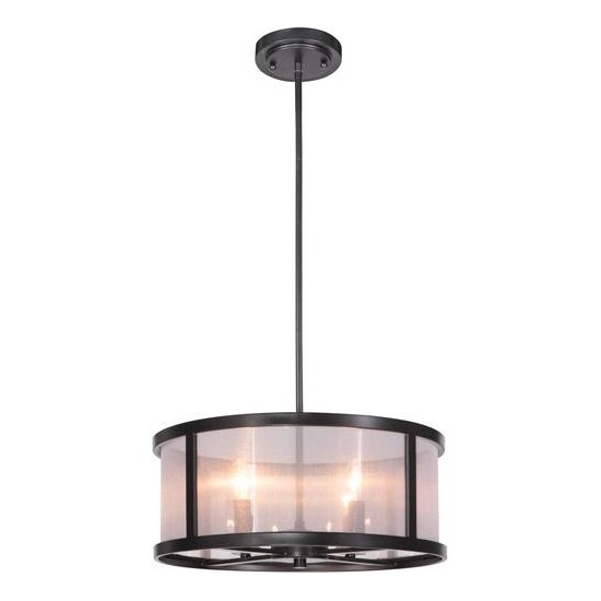 Danbury 4 Light Pendant in Matte Black