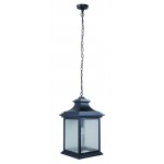 Gentry 1 Light Large Pendant in Midnight with Clear Seeded Glass