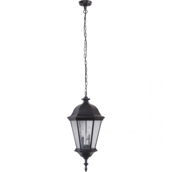 Chadwick 1 Light Pendant in Oiled Bronze Gilded with Clear Seeded Glass