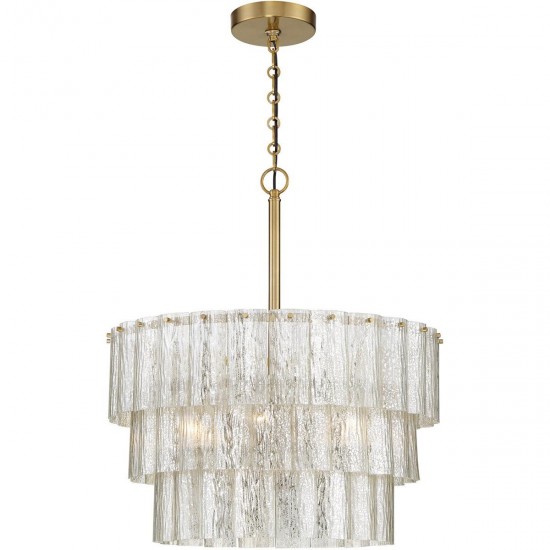 Museo Pendant 9 Light Satin Brass, 48694-SB