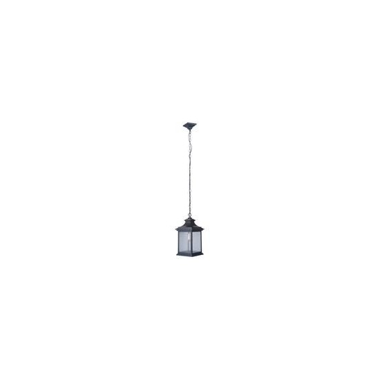 Gentry 1 Light Medium Pendant in Midnight with Clear Seeded Glass