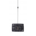 Portable Swag Pendant w/Paper Tape Shade in Flat Black