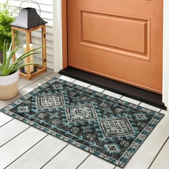 Brisbane BR2 Midnight 1'8" x 2'6" Rug