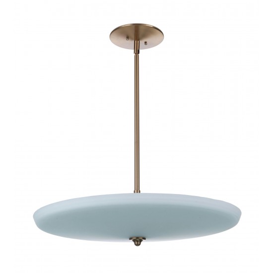 5 Light Pendant, Satin Brass