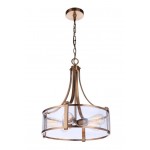 Elliot Pendant 5 Light, Satin Brass