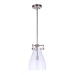 Chardonnay Mini Pendant 1 Light, Brushed Polished Nickel