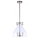 Chardonnay Pendant 3 Light, Brushed Polished Nickel