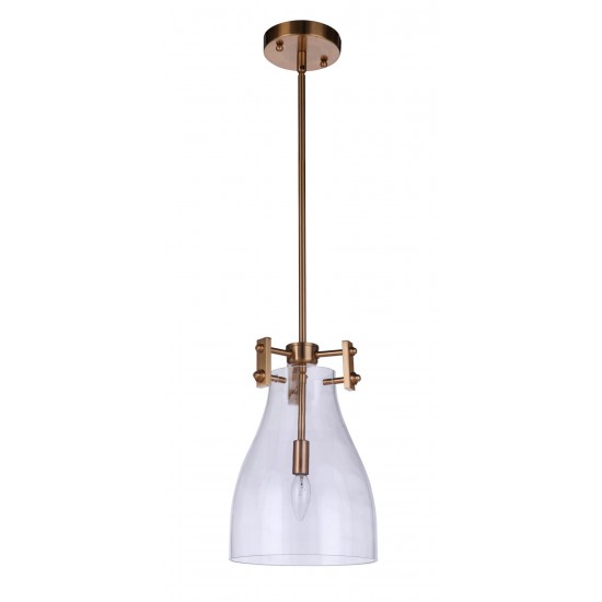 Chardonnay Mini Pendant 1 Light Satin Brass