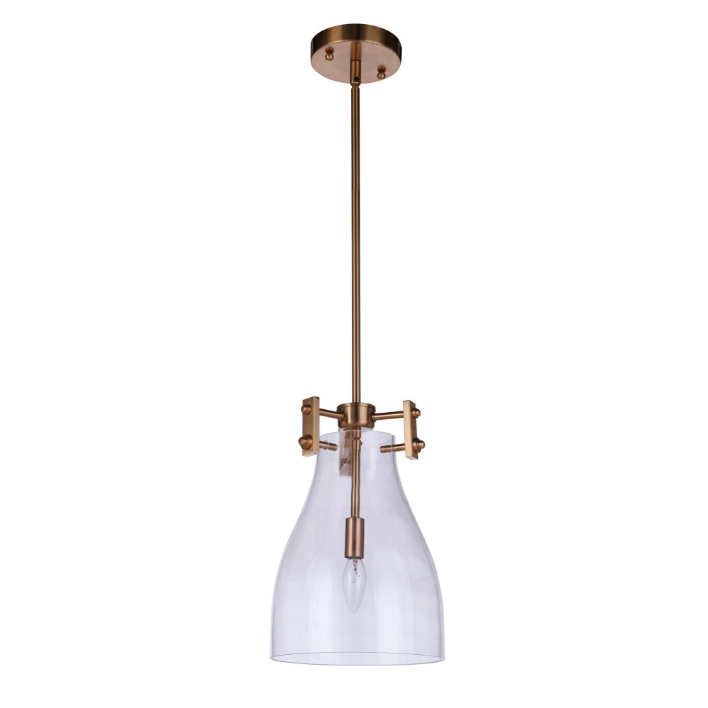 Chardonnay Mini Pendant 1 Light Satin Brass