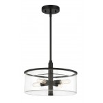 Hailie 4 Light Pendant, Flat Black