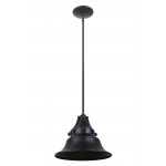 Union 1 Light Medium Pendant in Midnight with Metal Shade