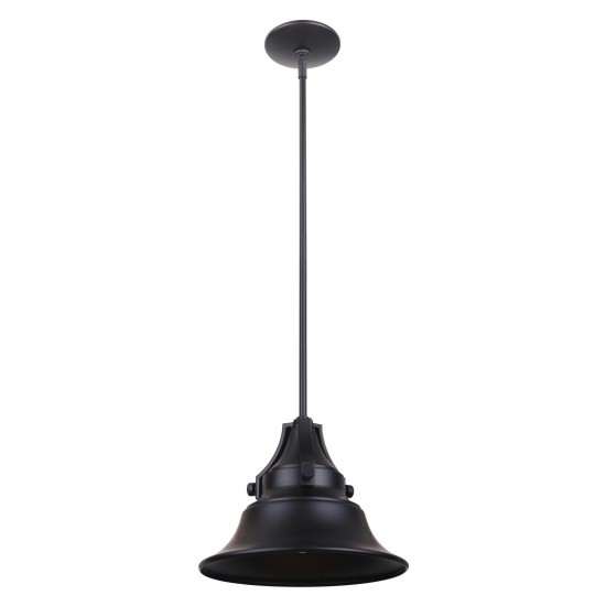 Union 1 Light Medium Pendant in Midnight with Metal Shade