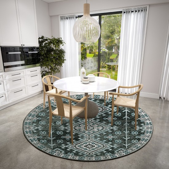 Brisbane BR2 Midnight 8' x 8' Round Rug