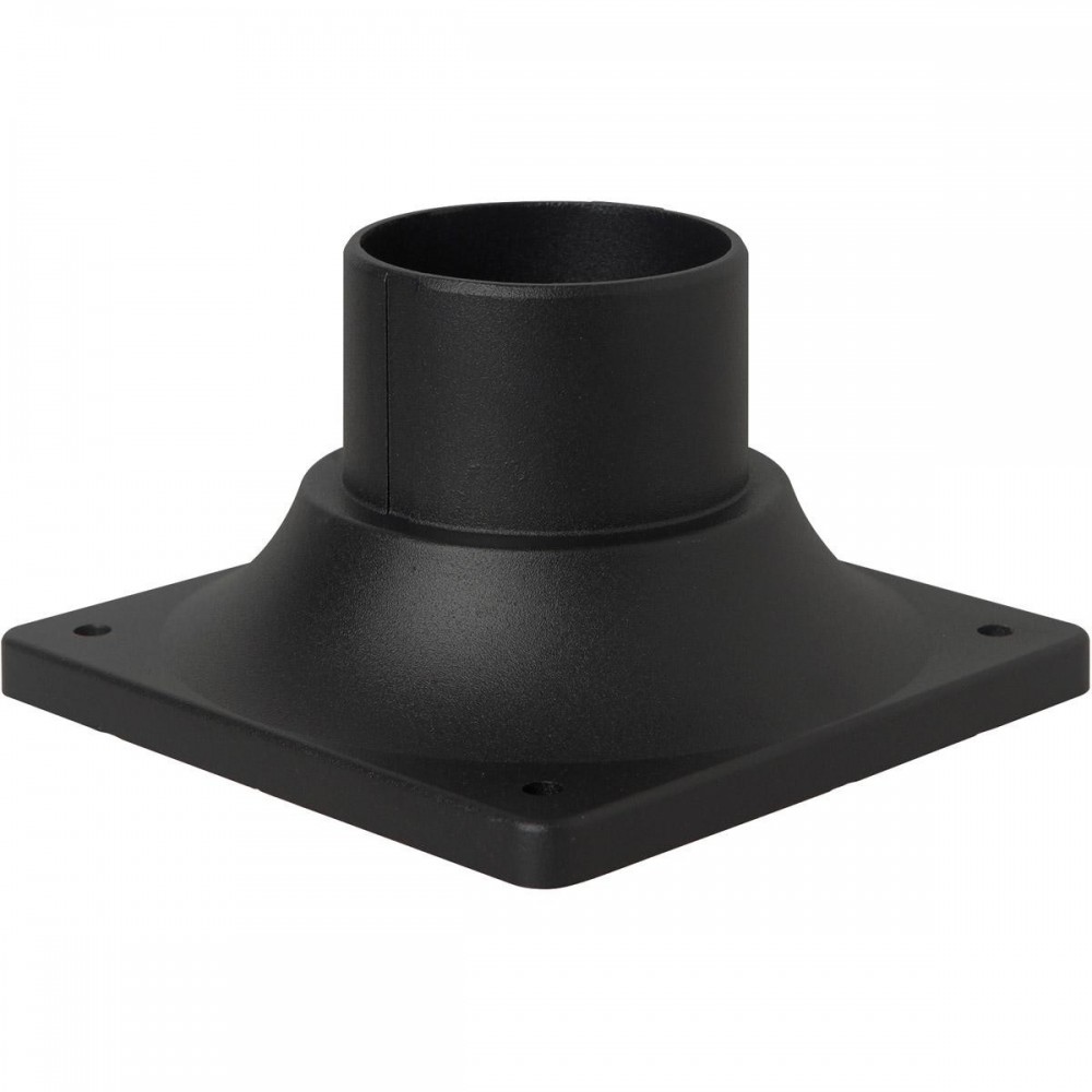 Post Adapter Cast Outdoor Pier Base in Matte Black