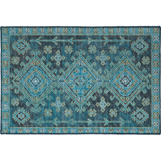 Brisbane BR2 Navy 1'8" x 2'6" Rug