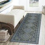 Brisbane BR2 Navy 2'3" x 7'6" Runner Rug