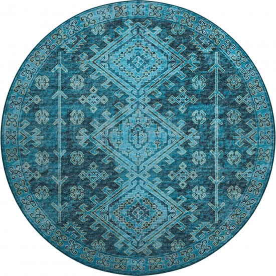 Brisbane BR2 Navy 8' x 8' Round Rug