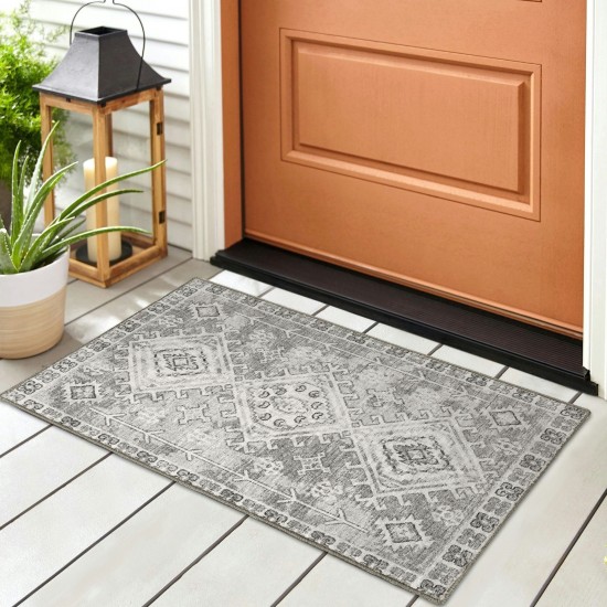 Brisbane BR2 Silver 1'8" x 2'6" Rug