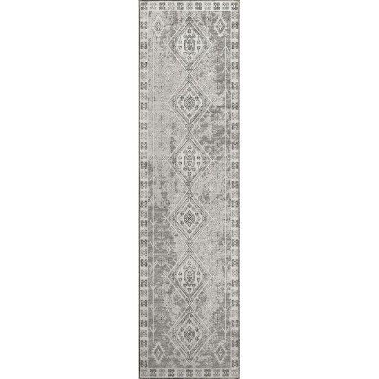 Brisbane BR2 Silver 2'3" x 7'6" Runner Rug