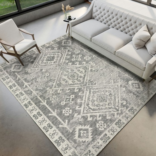 Brisbane BR2 Silver 2'3" x 7'6" Runner Rug