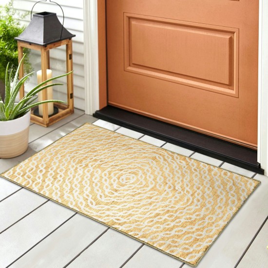 Brisbane BR3 Gold 1'8" x 2'6" Rug