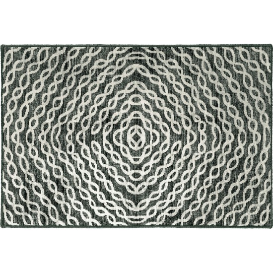 Brisbane BR3 Midnight 1'8" x 2'6" Rug