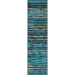 Brisbane BR4 Teal 2\'3" x 7\'6" Runner Rug