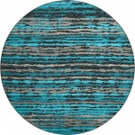 Brisbane BR4 Teal 8\' x 8\' Round Rug