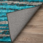 Brisbane BR4 Teal 8' x 8' Round Rug