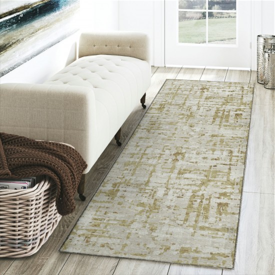 Brisbane BR5 Khaki 2'3" x 7'6" Runner Rug