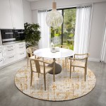 Brisbane BR5 Khaki 8' x 8' Round Rug