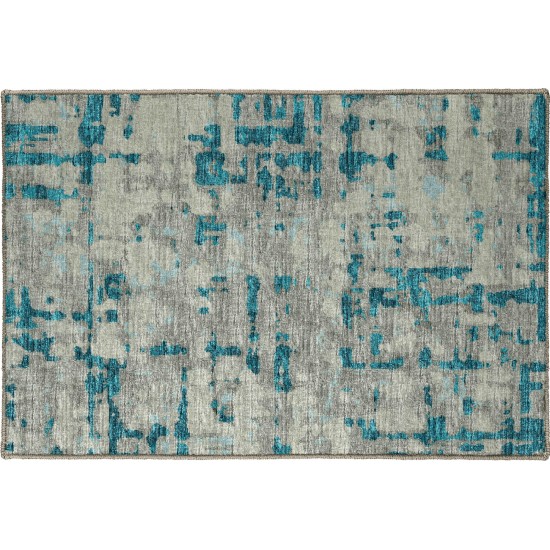 Brisbane BR5 Teal 1'8" x 2'6" Rug