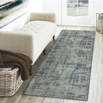 Brisbane BR5 Teal 2'3" x 7'6" Runner Rug