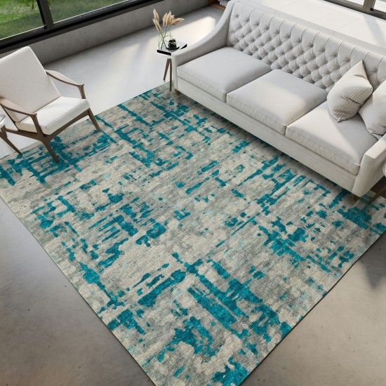 Brisbane BR5 Teal 3' x 5' Rug