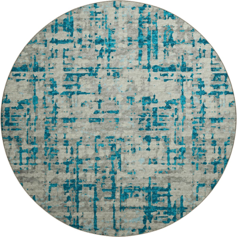 Brisbane BR5 Teal 8' x 8' Round Rug