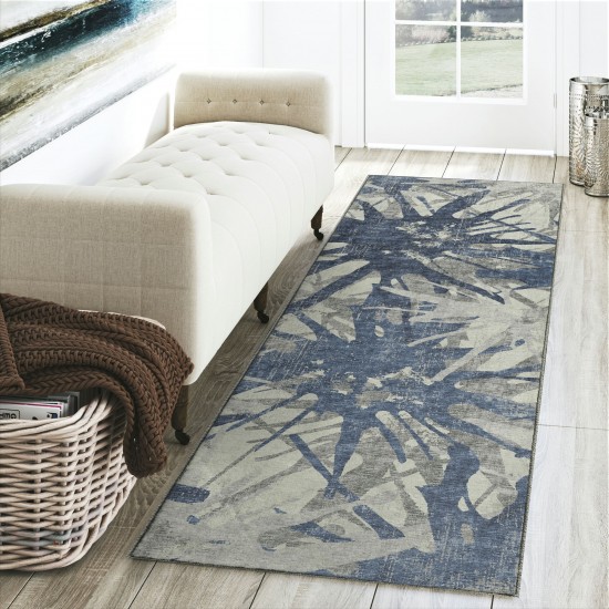 Brisbane BR6 Cobalt 2'3" x 7'6" Runner Rug