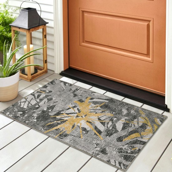 Brisbane BR6 Gold 1'8" x 2'6" Rug