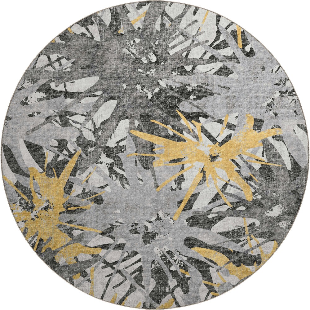 Brisbane BR6 Gold 8' x 8' Round Rug