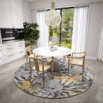 Brisbane BR6 Gold 8' x 8' Round Rug