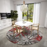 Brisbane BR6 Scarlet 8' x 8' Round Rug