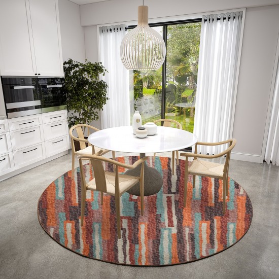 Brisbane BR7 Canyon 8' x 8' Round Rug