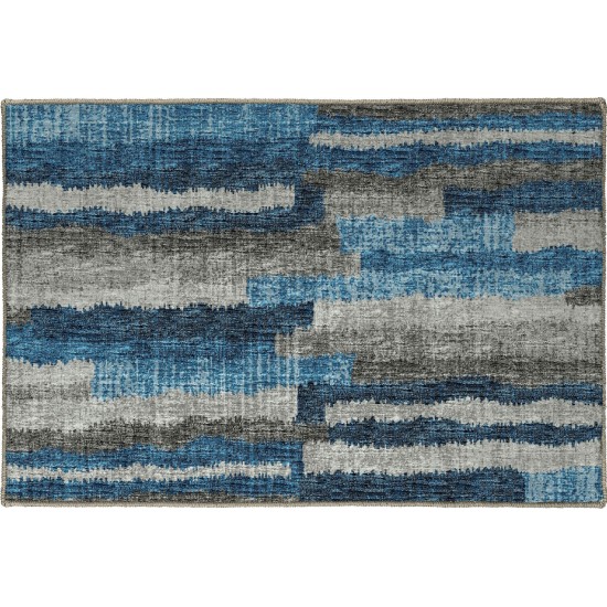 Brisbane BR7 Navy 1'8" x 2'6" Rug