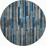 Brisbane BR7 Navy 8' x 8' Round Rug